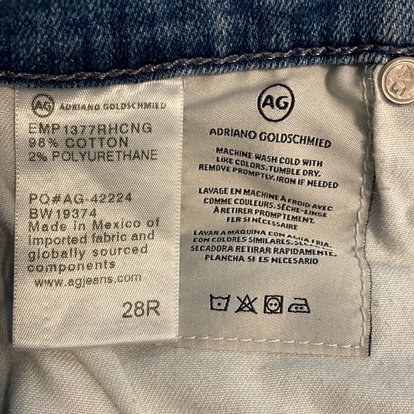 EC AG - Adriano Goldschmied "The Stevie Ankle" Slim Straight Jeans - Size 28R - Picture 6 of 6